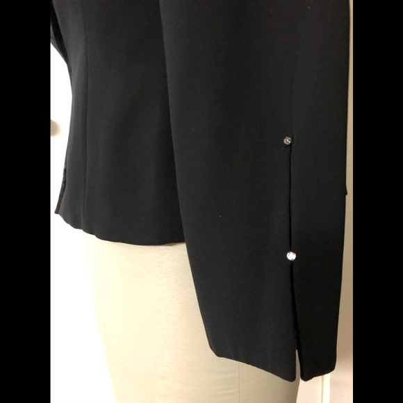 EVAN PICONE Party Blazer size 10 Rhinestones Decor Sleeves Black - Picture 5 of 13